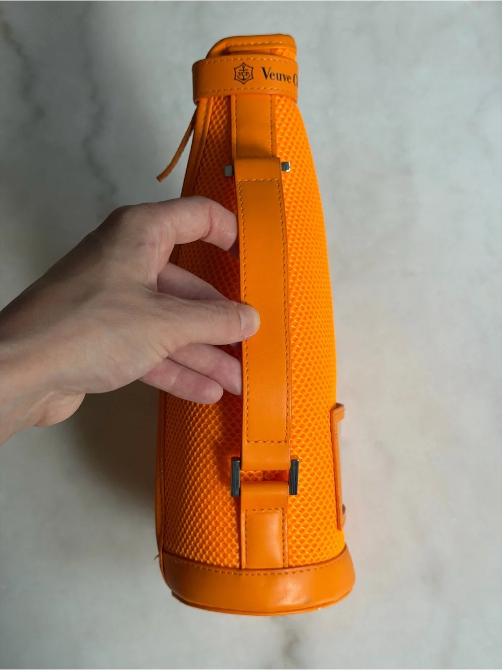 VEUVE CLICQUOT CHAMPAGNE BOTTLE ZIPPERED INSULATED ICE JACKET